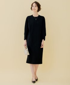 自由区 【WEB限定】ウールミルドジャージー スリーブコンシャスワンピース