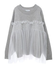 Green Parks ・ＡＮＤＳＥＡＲＣＨ　チュールレイヤードニット