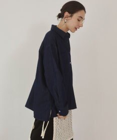 WEGO 【ANGIE VINTAGE】襟が選べる デニム プルオーバー シャツ（バンドカラー/レギュラー）