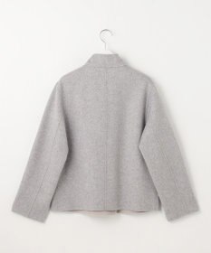 J.PRESS LADIES 【リバーシブル】ウールナイロンリバー スタンドカラー コート