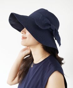 ATRENA 段折りブレード リボンつきキャペリン