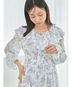 earth music&ecology 隠れバンビ花柄ワンピース