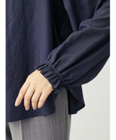 Green Parks スタンドフリルボウタイブラウス