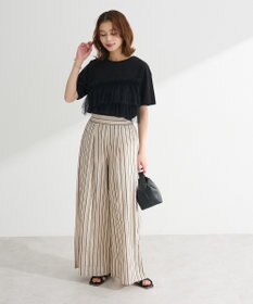 Green Parks ・ＥＬＥＮＣＡＲＥ　ＤＵＥ　ストライプワイドパンツ