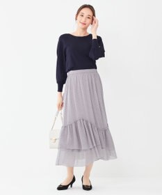 ANY SIS 【洗える】ティアードプリント スカート