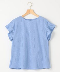 組曲 L エンブロイダリーレースフレンチスリーブ ブラウス