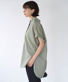 UNFILO L ワッシャーブロード ブザムロングシャツ