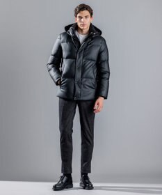 JOSEPH HOMME シンセティックレザー　ダウンコート