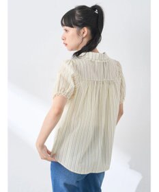 earth music&ecology ミニパフショートスリーブブラウス