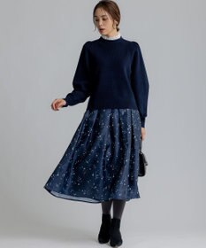 組曲 L 【WEB限定】襟付き片畔ニットプルオーバー