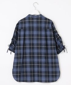 J.PRESS LADIES L 【洗える】モデレートマドラス ギャザースリーブ ブラウス