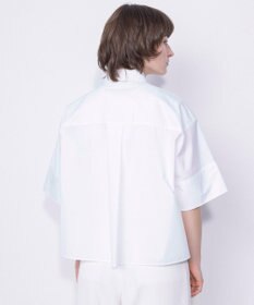 NAVE 【ReNAVE・セットアップ可/洗える/接触冷感/UVケア】コットンポリブロード クロップドシャツ