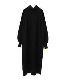 AMERICAN HOLIC バイパチバイカラーモックネックニットワンピース