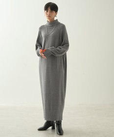 AMERICAN HOLIC バイパチバイカラーモックネックニットワンピース