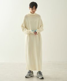 AMERICAN HOLIC バイパチバイカラーモックネックニットワンピース