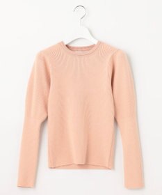 Feroux 【洗える】パフショルダーリブ ニット