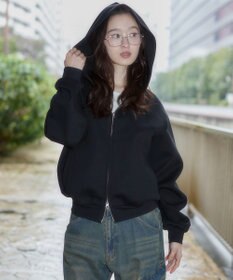 WEGO 【ユニセックス着用ITEM/SMLサイズ展開】ボンディングZIPパーカー