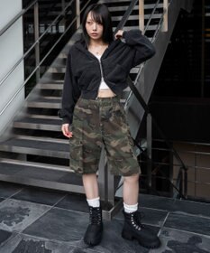 WEGO ショートZIPパーカー