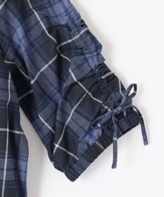 J.PRESS LADIES L 【洗える】モデレートマドラス ギャザースリーブ ブラウス