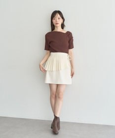 earth music&ecology ＳＥＴ２点プリーツラップスカート＋ミニスカート