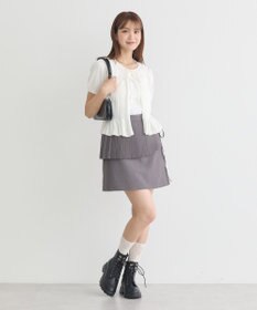 earth music&ecology ＳＥＴ２点プリーツラップスカート＋ミニスカート
