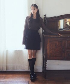 earth music&ecology ＳＥＴ２点プリーツラップスカート＋ミニスカート