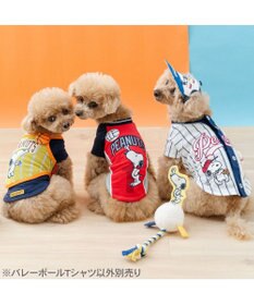 PET PARADISE スヌーピー バレーボール Tシャツ 接触冷感《レッド》 小型犬