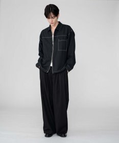 WEGO 【ユニセックス着用ITEM/MLサイズ展開】カラーステッチシャツジャケット