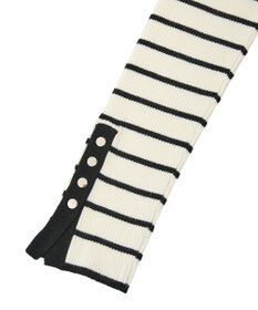 Green Parks 袖口金釦リブニットプルオーバー