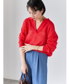 Te chichi メッシュスキッパーポロニット