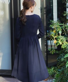 Tiaclasse 【洗える】  リボンギャザーフレアワンピース