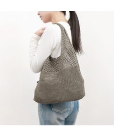 UNBILLION カシュカシュ cachecache / メタリック糸ホーボーバッグ