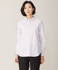 J.PRESS LADIES L 【洗える】BEZ ストライプ シャツカラー ブラウス