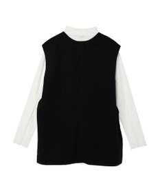 earth music&ecology ＳＥＴ２点圧縮風ポンチベスト＋リブタートル