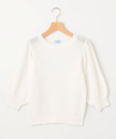 組曲 S 【洗える】CHAIギャザースリーブ ニット