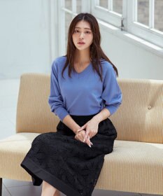 Tiaclasse L 【洗える】花柄レースマーメイドスカート