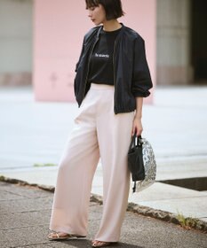 23区 【WEB&一部店舗限定】ストレッチジョーゼット ワイドパンツ