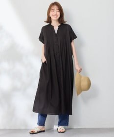 ANY L ピンタックデザインシャツワンピース