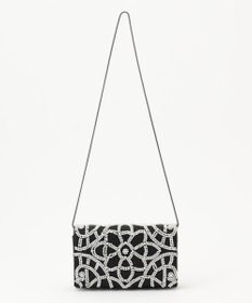 GRACE CONTINENTAL パールフラワークラッチバッグ