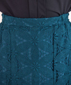 Tiaclasse L 【洗える】花柄レースマーメイドスカート