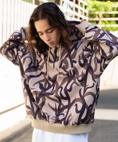 WEGO 総柄BIGプルパーカー