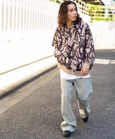 WEGO 総柄BIGプルパーカー