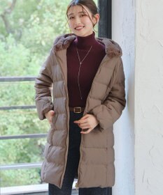 Tiaclasse フード裏エコファーダウンコート