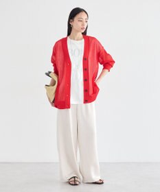 earth music&ecology シアーＶネックカーディガン