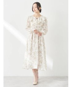 earth music&ecology 隠れバンビ花柄ワンピース