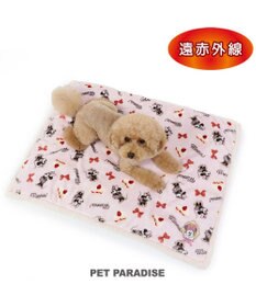 PET PARADISE ディズニーミニーマウス 遠赤外線 ボアマット 《ケーキ柄  》(80×60cm)