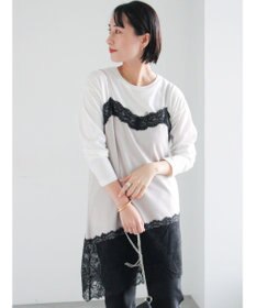 Te chichi イレギュラーヘムレイヤードレースキャミ