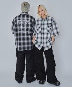WEGO 【ユニセックス着用ITEM】グラフィックオンブレチェックシャツ（SS）