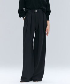 BEIGE， 【セットアップ対応・洗える・Precious 10月号掲載】ZEPHYR / ウールライクタックベルトワイドパンツ