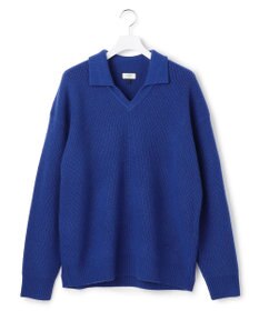 J.PRESS YORK STREET 【UNISEX】ウールカシミヤ スキッパーニットポロシャツ